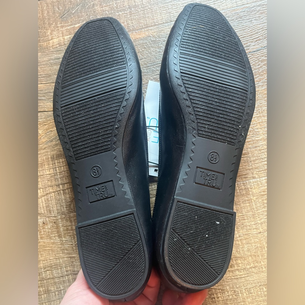 Time and Tru Black Bow Ballet Flats. New with tags. Women’s size 8.5 - Picture 8 of 10